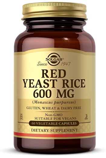 Solgar Red Yeast Rice 600 mg, 60 Capsules