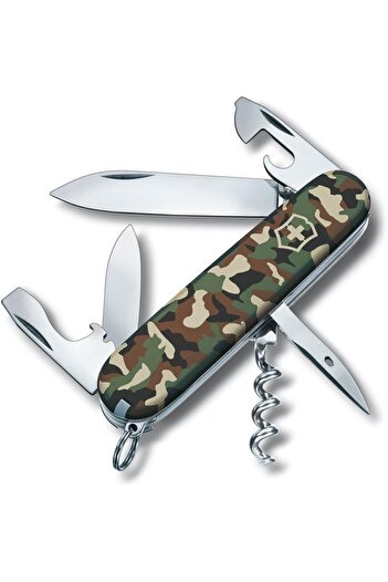 Victorinox Spartan Swiss Army Pocket Knife with Corkscrew Can Opener and Screwdriver - Camouflage