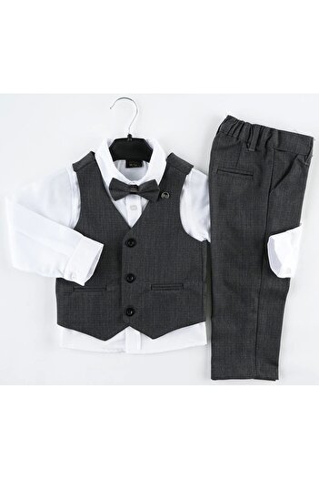 Mc Emirix Kids Wear Solid Color Vest Suit
