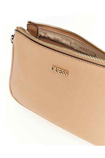 Guess Noelle DBL Pouch Crossbody Women's Beige Mini Bag HWZG7879710-BEI