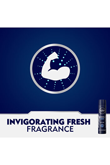NIVEA Men Deodorant Spray Cool Kick 200 ml Long-Lasting Freshness & Odor Control