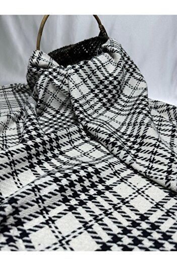 BURSA KUMAŞTAN En150 Double Winter Plaid Houndstooth Chanel Fabric Jacket, Coat, Dress, Skirt, Gilet and Homewear
