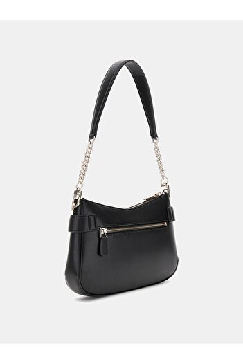 Guess Lorelei Top Zip Shoulder Bag Women Black Shoulder Bag Hwvg9639180-Bla