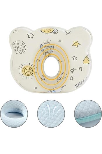 Yelajoy Baby Pillow,Soft Breathable,Easy Care,Anti-Biased FlatHead,Slow Rebound,Suitable for Newborn