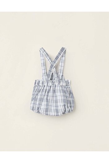 Ziddy Checkered Jumpsuit for Newborns 'You&Me', White/Blue