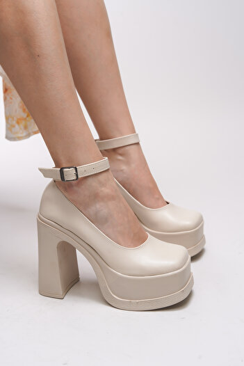 Riccon Heilsyra Women's High Heeled Shoes 00122000   Beige