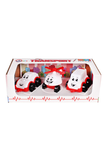 TechNokta Set of 3 cheerful mini vehicles, TechnoK, white