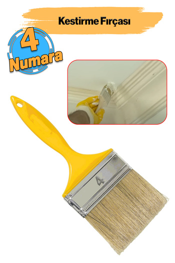 Badem10 Trimming Painting Brush - No. 4 Ceiling and Interior Exterior Bristle Brush