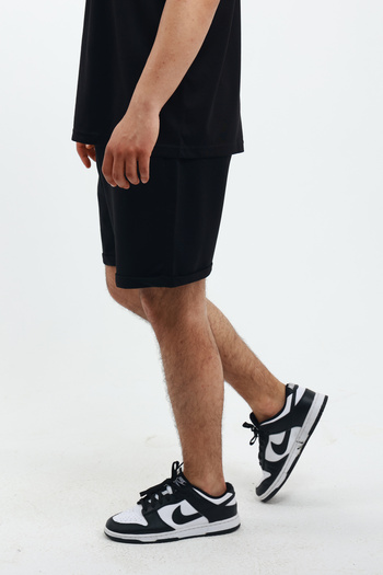 OXVİN Men's Regular Lycra Folded Leg, Pocket Combed Cotton Shorts