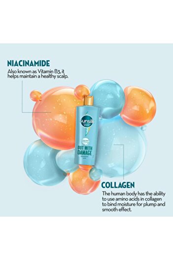 Sunsilk Out With Damage Collagen Shampoo 350 ml | Repair & Nourish Damaged Hair