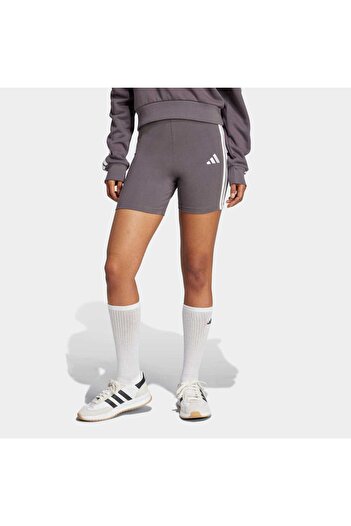 adidas Essentials 3-pruhové cyklistické šortky s vysokým pasem