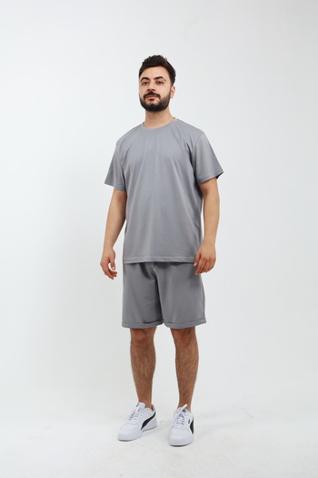 OXVİN Men's 2-Piece Regular T-Shirt & Bermuda Shorts Set (Full Fit)