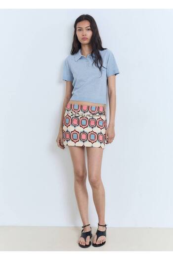 MANGO Woman Pulover cu gât polo