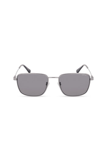 Police Octane 11 Man Square Sunglass Shiny Ruthenium_Gray 54