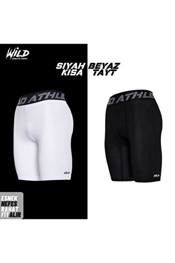Wild Athletic Sports Ποδόσφαιρο Κοντό - Laptop Sports Pro κολάν, ασπρόμαυρο πακέτο δύο
