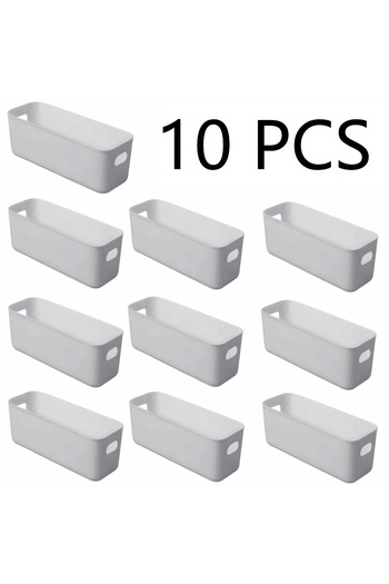 Choice Grey 10pcs multifunctional storage box durable large-capacity desktop storage box underwear storage