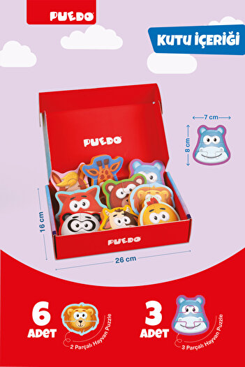PUEDO Bebek Puzzle - Hayvanlar