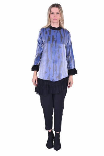Invee 6980 Φούστα Ασύμμετρη Navy Blue Tunic