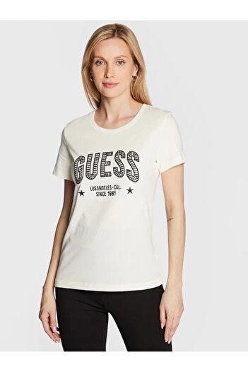 Guess GUESS SS CN MIRELA TEE women's t-shirt white