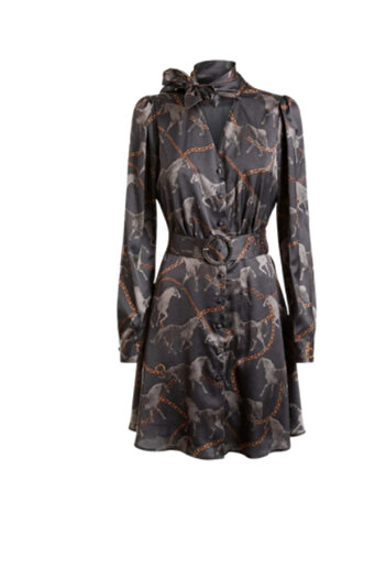 Guess GUESS MIREILLE DRESS women's dress brown
