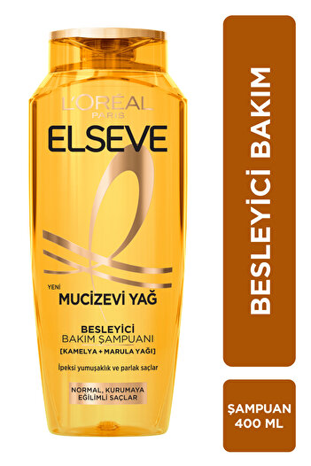 ELSEVE Miraculous Oil Nourishing Care Shampoo 400ml Set of 2