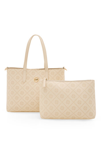 Fossil Beige Women's Hand and Cross Shoulder Bag 05Fo25Y5057