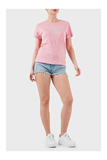 Guess NARCISO CN T-SHIRT Γυναικείο ροζ μπλουζάκι V5GI10K9RM1-PSPK