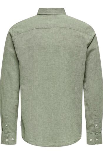 Only & Sons Onscaiden Life Reg Ls 1 Pkt Shirt Noos Green
