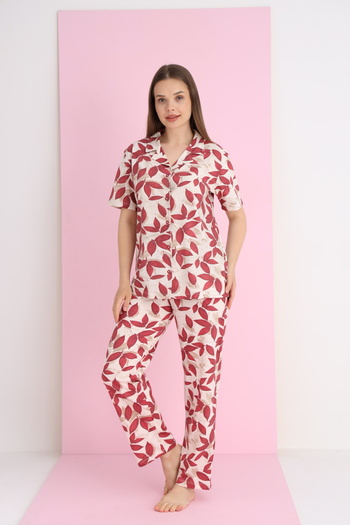 ELİTOL Combed Buttoned Pajama Set