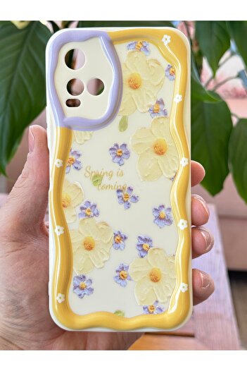 Fibaks Daisy Flower Color Silicone Cover with Vivo Y21/Y21S Case Design Patterned Camera Protection