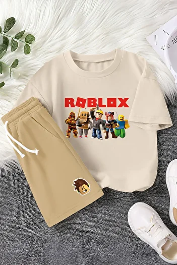 MYADA Premium Fun Roblox Printed Colorful 2-Piece Children's Set 23407