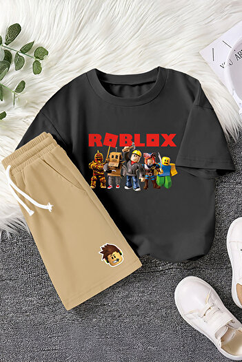 MYADA Premium Fun Roblox Printed Colorful 2-Piece Children's Set 23407