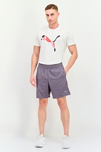 Puma Men Sportswear Fit Drawstring 7 Inseam Training Shorts, Grey