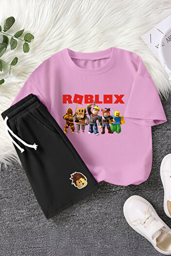 MYADA Premium Fun Roblox Printed Colorful 2-Piece Children's Set 23407