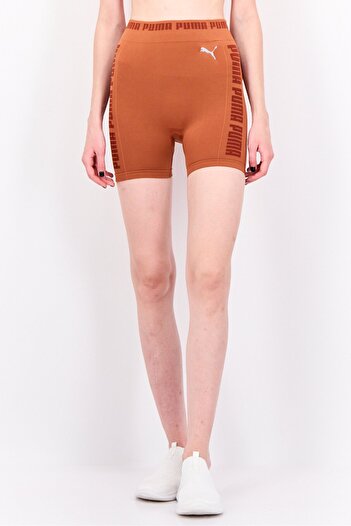 Puma Women Sportswear Fit Training Seamless Shorts, Mocha Bisque