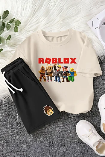 MYADA Premium Fun Roblox Printed Colorful 2-Piece Children's Set 23407