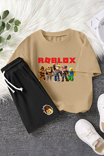 MYADA Premium Fun Roblox Printed Colorful 2-Piece Children's Set 23407