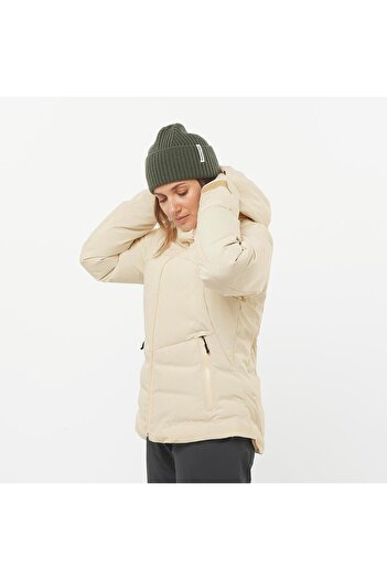 Salomon Alpenflow down Women's Ski Jacket Turtledove Lc2331900
