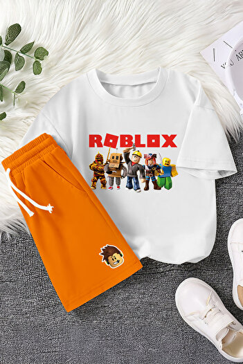 MYADA Premium Fun Roblox Printed Colorful 2-Piece Children's Set 23407