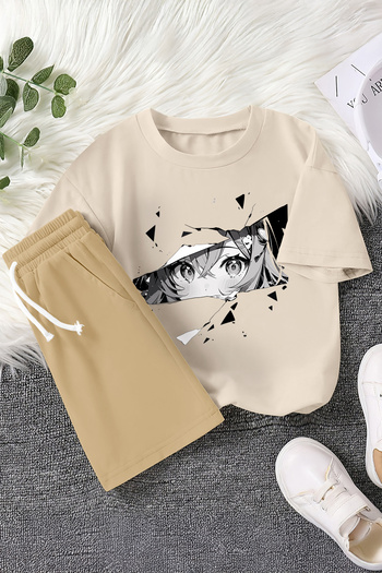 MYADA Anime Girl Printed 2-Piece Children's Set 23460