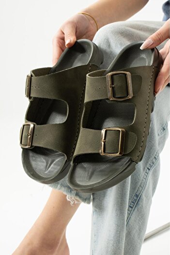 RedPlay Stylish Unisex Slippers Summer Adjustable Double Buckle Comfortable Lightweight Sole Stitched Slippers