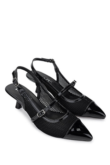 Tamer Tanca Women's Leather & Textile Black High Heels
