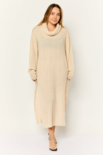 Esprit Women Knitted Sweater Dress, Cream