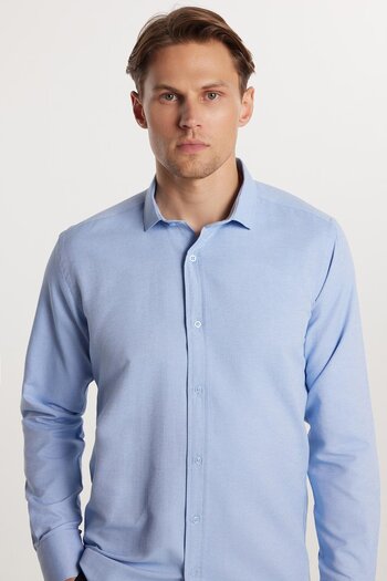 Tudors Cămașă modernă pentru bărbați, din bumbac, slim fit, ușor de călcat