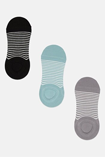 Nordland Men 3 Pairs Round Invisible Socks, Multicolor