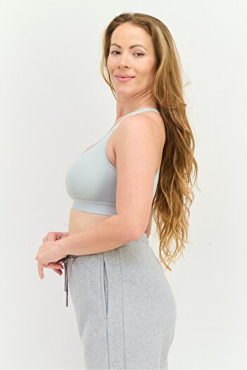 adidas Women Brand Logo Padded Sports Bra, Mint Green
