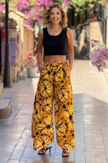 Nevin Kaya Moda Yellow Spanish Pants