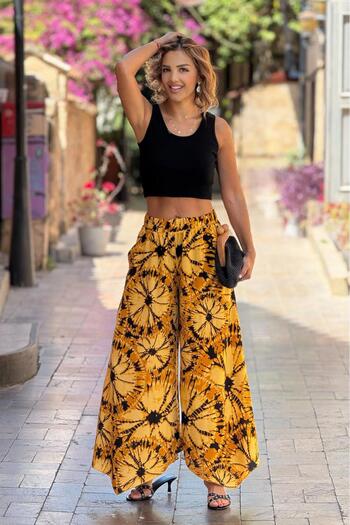 Nevin Kaya Moda Yellow Spanish Pants