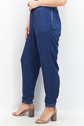 French Connection Women Wide Leg Floral Printed Palazzo Pants, Blue Combo