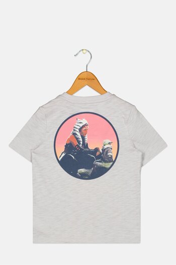 GAP x Star Wars Kids Boy Graphic Print Short Sleeve T-Shirt, Grey